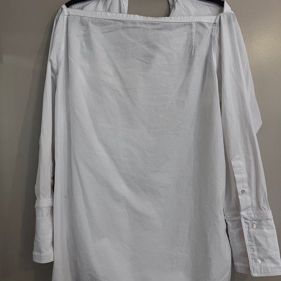 Helmut Lang 100% cotton oversized White Shirt with cut out - Picture 4 of 5